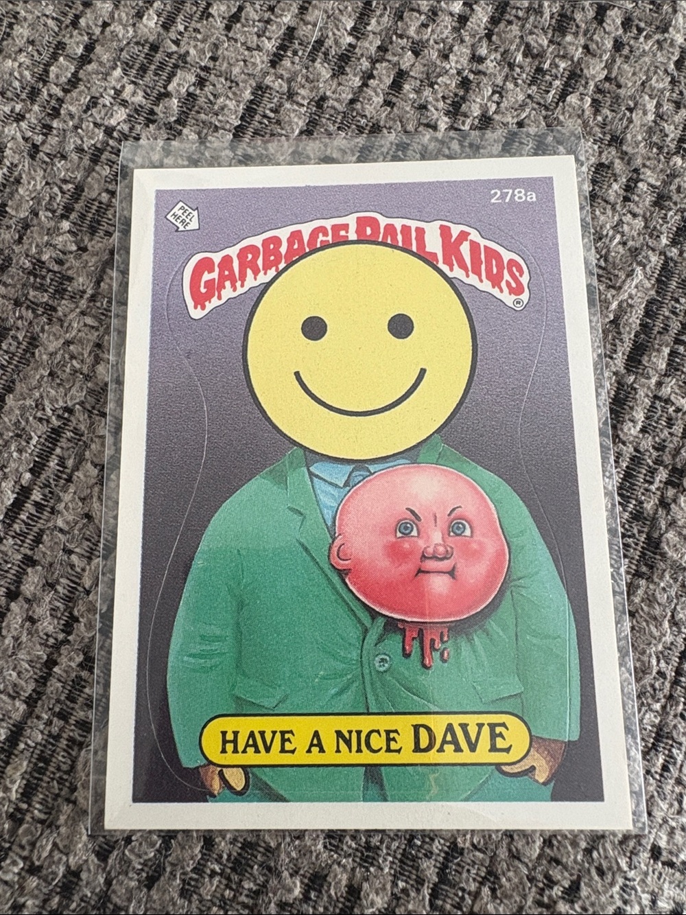 1987 Topps Garbage Pail Kids Series 7  278a "Have a Nice Dave"